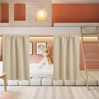 RYB HOME Half Curtain Tiers 36 inch Length, Rod Pocket | Short Blackout Curtains for Small Window,Thermal Insulated,Privacy ,Energy Efficient,W34 x L36,Biscotti Beige,2 Panels by RYBHOME
