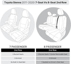 FH Group Custom Fit Car Seat Covers Specifically Made for 2011-2020 Toyota Sienna 8 Passenger, Car Seat Cover 2nd Row, Automotive Seat Covers in Solid Gray Faux Leather, Waterproof and Washable - Image 6