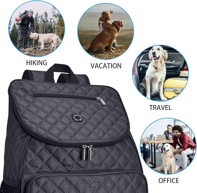 BAGLHER 丨Dog Travel Bag,Airline Approved Pet Supplies Backpack, Dog Travel Backpack with 2 Silicone Collapsible Bowls and 2 Food Baskets. - Image 5