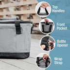 CleverMade Tahoe Collapsible Cooler Bag, Medium Travel Cooler, Heather Gray | Keep Food and Drinks Cold Without Bulky Storage | The Leak-Resistant Liner Contains Meltwater, and the Frame Folds Flat - Image 3