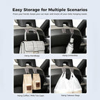 2 Packs Upgraded Foldable Car Seat Headrest Hidden Hooks for Volvo | for Volvo XC90 XC60 S90 S60 V90 V60 60/90 Series Accessories, Storage Organizer for Purse Bag Toy Bottle (Cardamom Brown) - Image 7