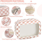 YOPCDJ 3PCS Clear Toiletry Bag, TSA Approved Travel Makeup Pouch with Zipper for Cosmetics and Toiletries, Diaper Bag Organizer Pouch Set, Women's Purse Organizer and Clear Car Bag - Image 4