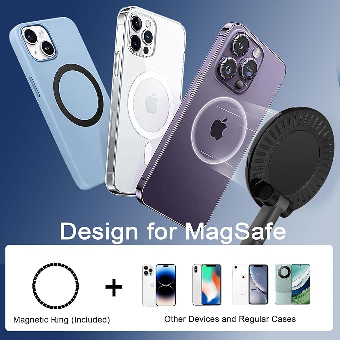 Magnetic Phone Holder for Car, 2025 Upgrade with 96LBS Ultra Suction & 2800gf Strong Magnet, 360° Adjustable Hands-Free Mount, Premium Car Accessories for Women Men, Fits iPhone/Android - Image 5