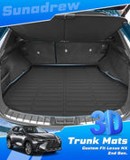Sunsdrew Rear Trunk Mat for 2022-2026 Lexus NX Accessories NX 250/NX 350/NX 350h/NX 450h+, All Weather Cargo Mat Trunk Liner, TPE Rubber, Raised Edge - Image 4