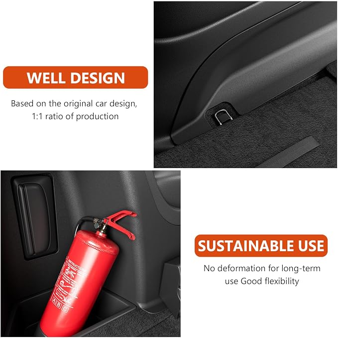 powoq Cargo Sidewall Protector Compatible with 2016-2026 Dodge Durango Trunk Sidewall Protector Mat Replacement for 2016-2026 Dodge Durango Accessories (Side Trunk Mat) - Image 7