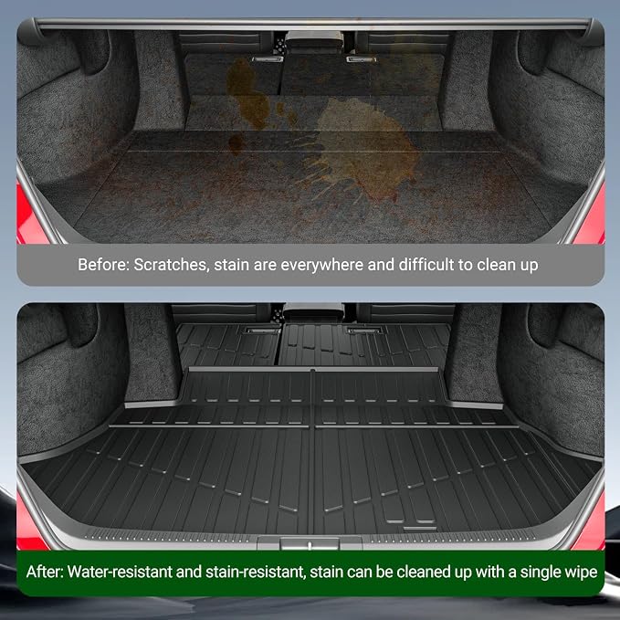 xipoqix Cargo Mat Backrest Mat Compatible with 2025 2026 Toyota Camry | TPE Cargo Liner Back Seat Protector Replacement for 2025 2026 Toyota Camry Accessories (Trunk Mat+Backrest Mats) - Image 3