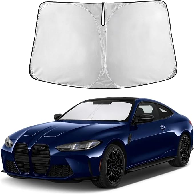 Autovir Windshield Sun Shade Fit for 2021-2023 2024 2025 BMW 4 Series | Sunshade, Front Car Window Shades Sun Visor, Blocks UV Rays & Heat, Car Accessories by Autovir