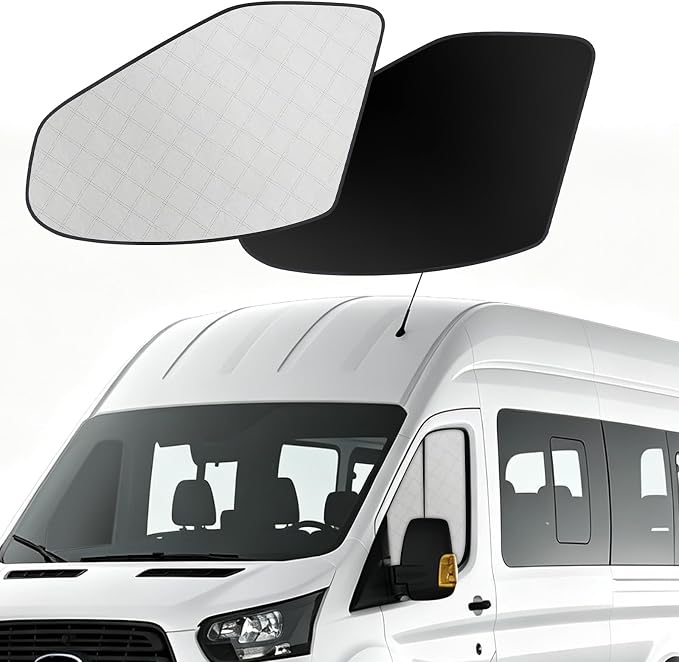 2 Pcs Magnetic Side Window Sun Shade for Ford Transit 15-26 | Fits Transit 150 250 350 & E-Transit, Easy Magnetic Install, Blackout Privacy Cover for Van Life Camper, Insulated - Image 8