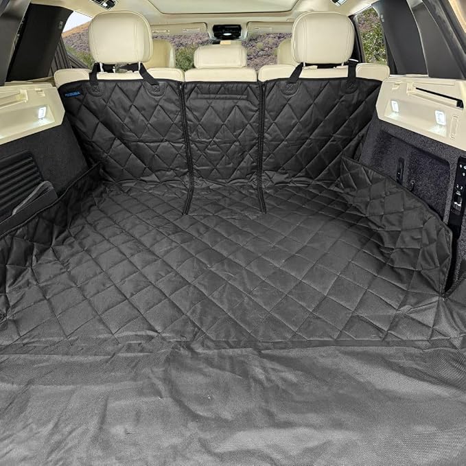 Rydura SUV Cargo Liner – Waterproof, Heavy-Duty Trunk Mat with Non-Slip Backing – Full Rear Seatback Coverage – Fits 60/40 & 50/50 Split Seats – Easy to Clean – Travel, Tools, Gear – Large by Unknown