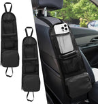 2PS Car Seat Side Organizer, Auto Seat Storage Hanging Bag, Multifunctional Vehicle Mesh Pocket Hold, Car Accessories Car Organizer Can Hold Phone, Wallet, Glasses for Most Cars by Middrivr