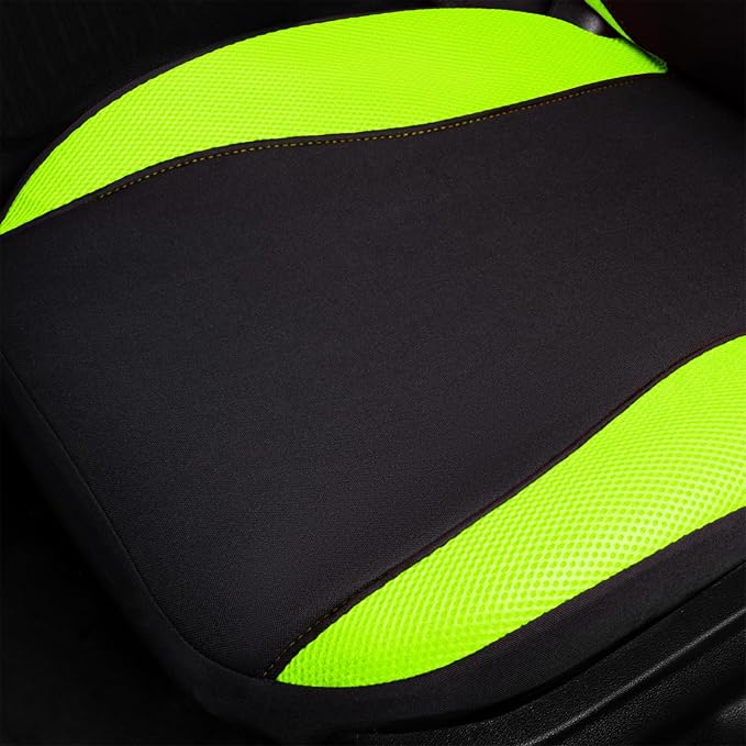 Flying Banner Butterfly car seat Covers ful Set Fashion Universal Lady Woman Female Rear Bench Split Colorized (Green, Full Set) - Image 5