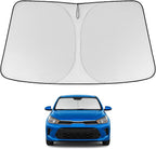 Proadsy Custom Fit 2018-2023 Kia Rio Windshield Sun Shade, Blocks Heat | 240T Heat Shield, Drops Temp 54°F, Blocks 99% UV, Prevents Dashboard Cracking, Summer Parking & Beach Trips, Easy Twist-Fold by Proadsy