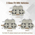 Pet Bench Seat Covers for Mid-Size Sedans and SUVs, Heavy Duty Nonslip Car Seat Protector for Child Car Seat, Waterproof Back Seat Covers for Dogs and Kids, Armrest & Seatbelt Access(Beige) - Image 7