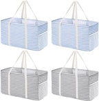 Lifewit Extra Large Tote Bag, Reusable Grocery Bags with Metal Wire Frame and Handles by Lifewit