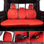 Car Seat Covers Custom Fit for Dodge 2019-2026 Ram 1500 Crew Cab,Red | Custom Fit Faux Leather Full Set, Compatible with 5th Gen Ram 1500 Big Horn/Lone Star/Rebel/Sport, Waterproof, Easy to Clean - Image 4
