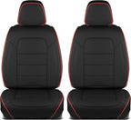 MotorBox Cabin King Crimson Trail Leather Seat Covers for Trucks & Cars | Black and Red Car Seat Covers, Waterproof Leather Seat Covers, Car Accessories, Seat Protector, Universal Fit - Image 2