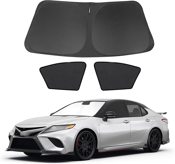 3PCS Car Window Shades Front Windshield Sun Shade Foldable Window Shade Custom Fit for 2018-2022 Honda Accord Accessories Car Shades for Front Windows Anti-UV Rays Block Heat by FannycCargoCover