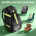 Upgrade Car Seat Travel Bag for Airplane: Backpack Carseat Bags Fit Graco | Car Seat Cover with Shoulder Handle for Airport Fit All Carseats, Infant Carriers Booster Seats Like Doona, Travel Essentials - Image 5