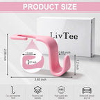LivTee Car Seat Headrest Hook, Auto Seat Hook Hangers Storage Organizer Interior Accessories for Purse Coats Umbrellas Grocery Bags Handbag, 4-Pack - Pink - Image 3