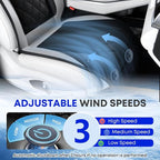 Cooling Car Seat Cover, Ventilated Seat Cushion Cooling Car Seat Pad for Summer Driving with Powerful Turbo Fans Universal Fit for Car SUV Truck Van-Light Grey - Image 6