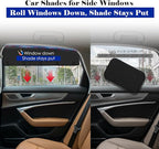 Wolfcar Car Window Shades for Front Side Windows, 2-in-1 Magnetic Detachable Car Window Covers with Hook-and-Loop, Keeps Side Mirrors Clear, Blocks UV & Glare, Car Curtains for SUV/Truck, 2 Pcs - Image 4