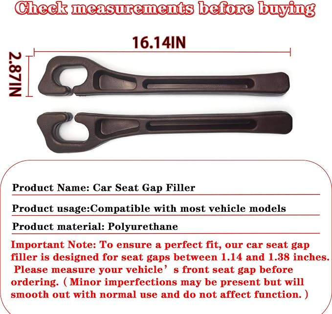 Car Seat Gap Filler Organizer of 2, 2 in 1 Car Gap Filler(Red) | Universal Gap Filler with Storage Pockets, No Drop Seat Guard for Phones Keys Cards,Car Accessories for Most Cars Trucks SUVs - Image 9