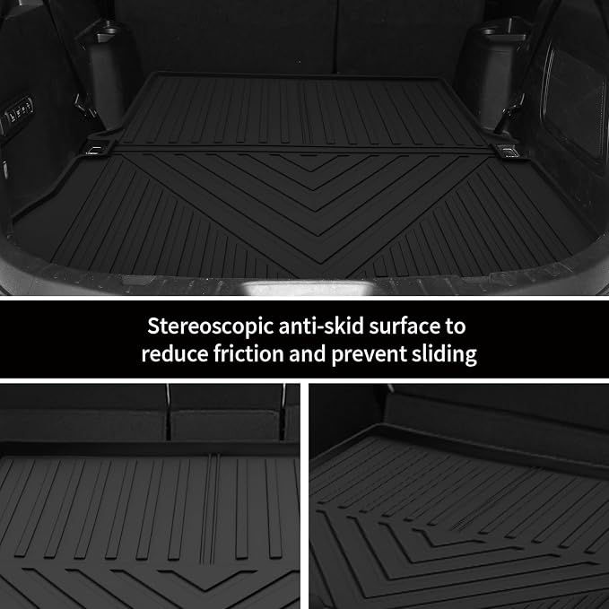 Custom for 2011-2019 Ford Explorer Cargo Mats Trunk Liner with 3rd Rear Seat Backrest Mat All Weather TPE Protection Mat Accessories (for 2011-2019 Ford Explorer) - Image 3