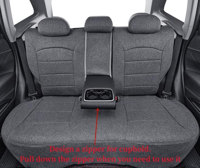 coverdream Forester Seat Covers Custom Fit for 2019-2023 2024 Subaru Forester Seat Covers,Full Coverage,Airbag Compatible Polyester Car Seat Protector (Full Set,Gray) - Image 3