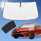 for Honda Civic 2022-2024 2025 2026 Sun Shade Sunshade Windshield Cover | 4-Layer Front Window Shade Custom Fit Civic 11th Gen Sedan,LX,EX,Foldable Sun Visor 240T Shade Car Accessories by ZOIBVCARSUNSHADE
