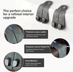 CoBak Purse Hook for Car - Universal Premium Stitched Leather and Aluminum-Magnesium Alloy Double Car Seat Back Storage Hook for Purses, Handbags, Bags (4 Pack),Gray - Image 2