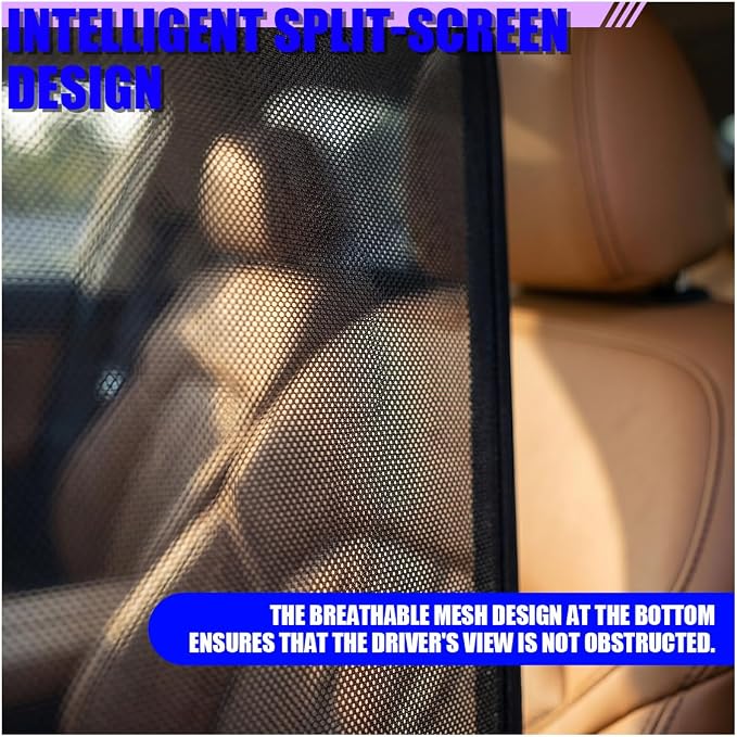 2PCS Magnetic Car Front Window Sun Shade, Block Light & Privacy Protection Curtains, Universal Vehicle Side Window Cover for Camping, Breastfeeding, Taking a Nap, Changing Clothes(B) - Image 5