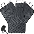NECKORY Waterproof Dog Car Seat Cover for Back Seat, Pet Hammock- L, Black | Durable waterproof hammock with nonslip design & storage pockets. Protects seats from scratches, fits cars, SUVs & trucks. by NECKORY