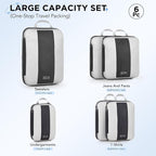 OlarHike 6 Set Compression Packing Cubes for Travel Essentials,Compressible Expandable Space Saver Bags for Organizing Clothes,Luggage Suitcase Garment Bags with Over 1000 pcs Mesh Holes(Black) - Image 2