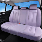 Huidasource Purple Back Seat Cover Luxury Nappa Leather, Rear Seat Cover with Velcro Adjustable, Ventilation Holes, Child Seats, Seat Covers Waterproof Universal Fit for Most Cars SUV Trucks, Purple by Huidasource