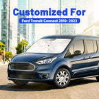 Car Windshield Sun Shade Umbrella for Ford Transit Connect 2010-2023 | [Reflective Coated Fabric] Car Shades Sun Visor Keep Car Cool and Protects Interior, 1:1 Exact Fit - Image 2