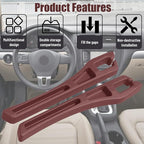Car Seat Gap Filler, 2PCS No Drop Vehicle Seat Side Gap Seam Filler Plug Blocker with Storage Slot, Automotive Interior Console Side Pocket Organizer, Universal for SUV RV Truck (Red) - Image 5