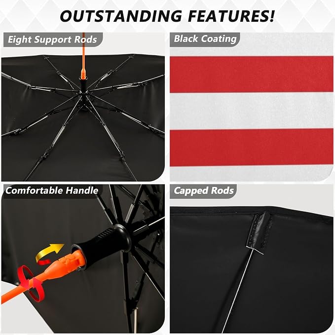 USA Flag Custom Windshield Sun Shade Cover Uv Protection Sunshades for Auto Car Interior Accessories - Image 3