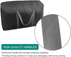 100L Extra Large Storage Bags, Big Moving Bags with Strong Zippers & Carrying Handles, Packing Bags for Moving, Storage, Travel and Camping, Storage Totes For Space Saving (Black, 2 Pack) - Image 3
