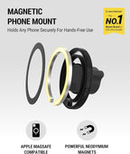 Scosche MagicMount MS 5-in-1 MagSafe Phone Mount for Car Vent, Dashboard and Back of Display for Floating Screens, Hands Free Magnetic Cell Phone Holder Compatible with iPhone 17 16 15 14 13 12 - Image 2