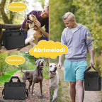6 Set Dog Travel Bag, Large Pet Travel Kit for Supplies, Black | Includes 2 Food Containers, 1 Pet Organizer for Dogs, 2 Collapsible Bowls, 1 Treat Pouch, Dog Weekend Overnight Bag Luggage - Image 7