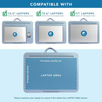 LAPGEAR The Original Lap Desk – Sky Blue, Fits 17" Laptops | Microbead Cushion, Device Ledge, Built-In Pencil Tray, Carry Handle - Image 3