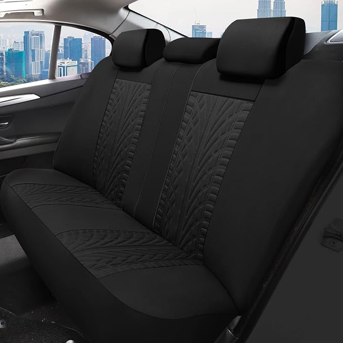 Pariitadin Car Seat Covers Full Set, Washable and Breathable Premium Cloth Automotive Vehicle Seat Cover for Car Interior, Universal Fit for Most Cars, Sedan, Truck, SUV(Black) - Image 3