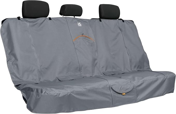 Kurgo Wander Bench Seat Cover, Dog Car Seat Protector, Waterproof & Stain-Resistant, Secure Fit, Charcoal Grey | Protects Bench Seats from Muddy Paws & Pet Hair, Waterproof, Stain Resistant, Secure Fit, For Cars & SUVs by Kurgo