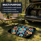 Car Trunk Mat for SUV, 31"x47" Colorful Floral Turtle Cargo Liner Protector | All Weather Universal Cargo Liners for Dogs, Car Accessory for SUVs/Sedan/Wagons, Durable Non-Slip Washable Rear Cargo Mat - Image 5