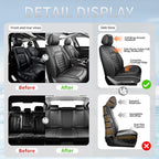 Fit CHR Car Seat Covers for Toyota CHR 2018-2021 2022 -Premium Leather, Waterproof，Breathable，All-Weather Seat Cushion Protecto & Airbag Compatible, Full Set Black - Image 5