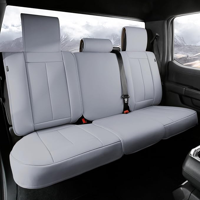 Coverland Custom SUV Car Seat Covers for 1998-2008 Subaru Forester | Premium Waterproof Faux Leather Non-Slip Memory Foam Airbag Compatible Custom Fit Interior Protector [Rear Seat-Gray] by Coverland
