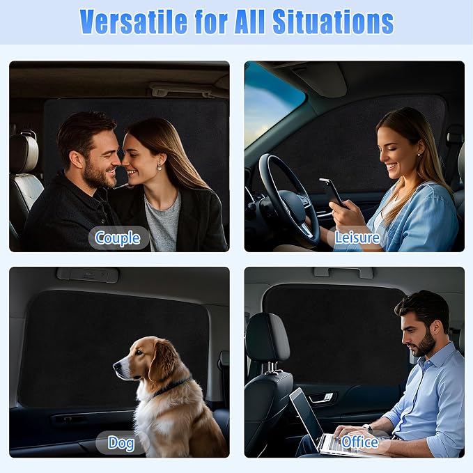 ZATOOTO Magnetic Car Window Shades 4PCS, Car Window Covers Ultimate Privacy | Side Window Sun Shade, UV Protection, Heat Insulation, Perfect for Camping, Travel, Baby Safety, and Daily Use - Image 4