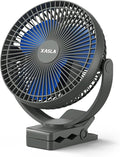 Xasla 10000mAh Portable Clip on Fan, 8 inch, Rechargeable Battery, Blue | 24 Hours Work Time, 4 Speeds, Ideal USB Fan for Golf Cart, Outdoor Camping, Travel, Home, Office, Treadmill by XASLA