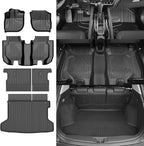 Full Set Floor Mats for Honda HRV 2016-2022 | All Weather TPE Custom Fit HR-V Floor Liners 1st & 2nd Row & Seat Back Mat & Cargo Mat by TTXLIGHTING%C2%AE