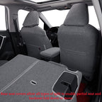 coverdream Full Set Cloth Seat Covers for 2014-2019 Toyota Corolla L,LE,LE Eco Plus,LE Plus,Fully Covered,UV Resistant,Breathable Fabric Car Seat Protector (Gray) - Image 3